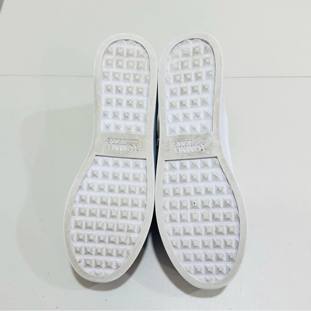 Tommy Jeans TJ85 Icon Platform Sneakers White‎ Leather Women's Size 9,5
